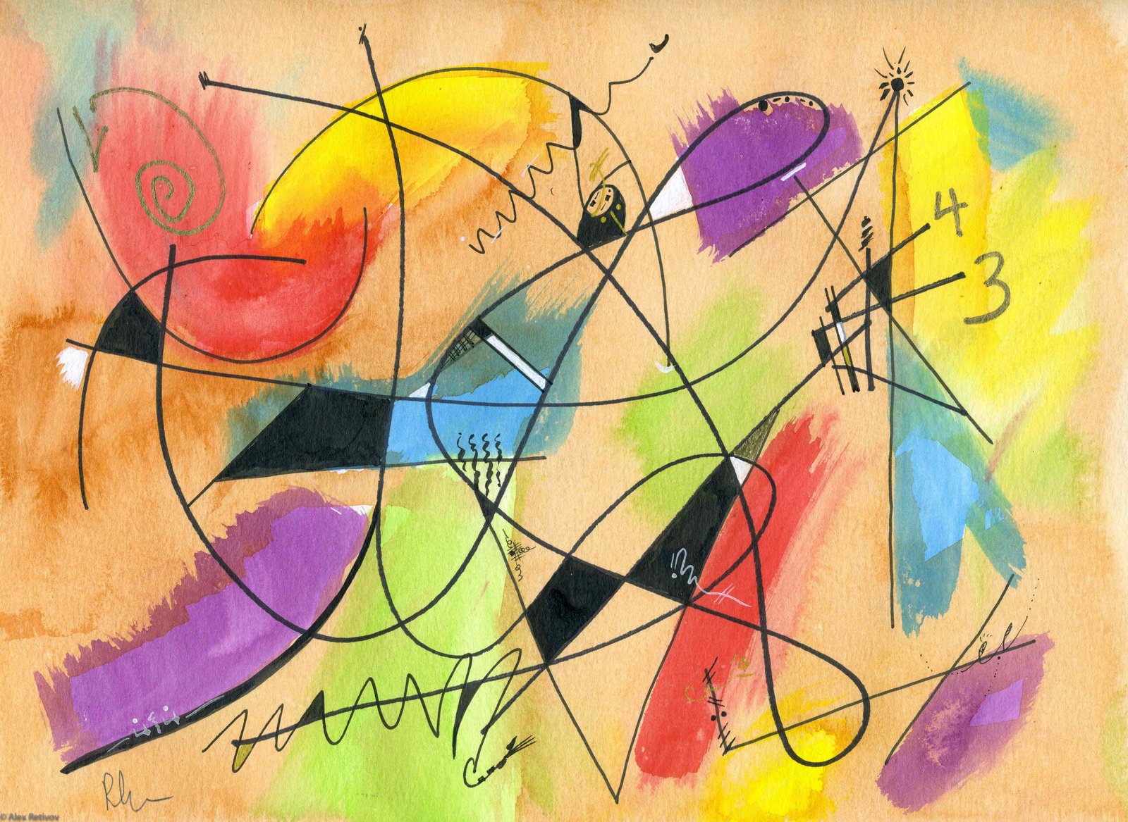 A Blind Mathematician Searching For Prime Numbers - 9" x 12"