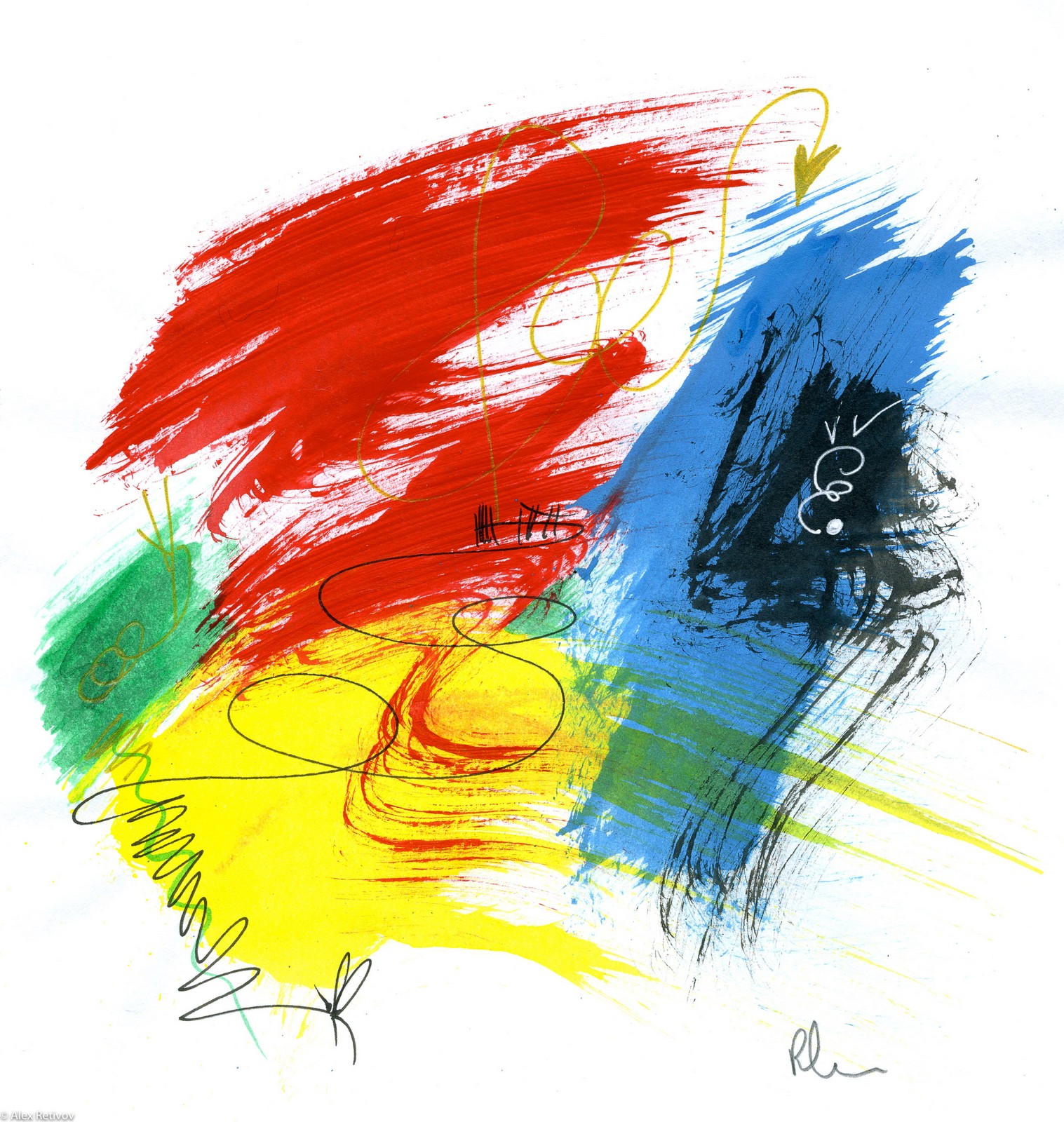 A Piñata Sneezing - 7.5" x 7"