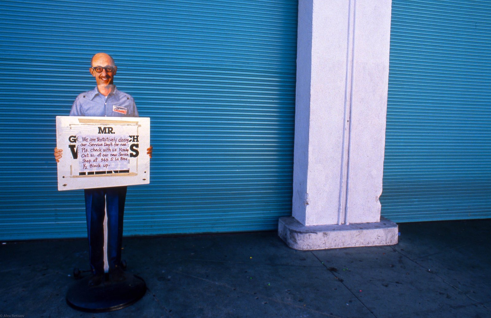 Paper Man With Sign